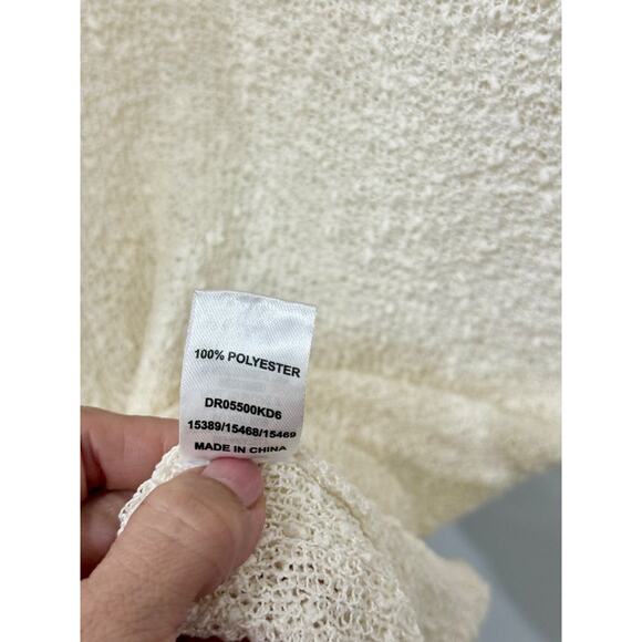 Meshki Marisol Off-the-Shoulder Bouclé Bodycon Maxi-Dress Cream Women's Size XS - Picture 6 of 7